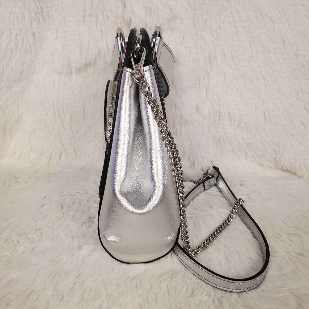 Danielle Nicole Theo Small Silver Leather Crossbody B… Gem